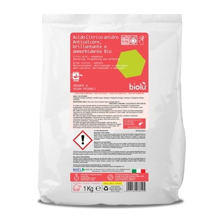 Acid citric ecologic pentru rufe 1kg - Biolu